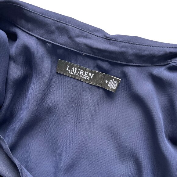 Navy Blue Belted Dress Size 16. Ralph Lauren. Women's A-line Classy Dress. - Picture 13 of 16